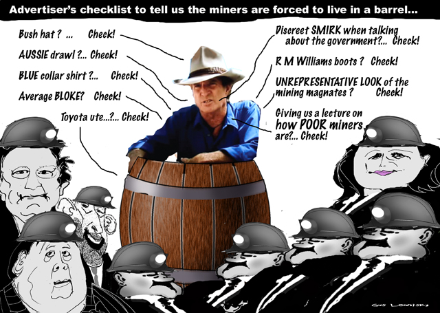 advertising poor miners